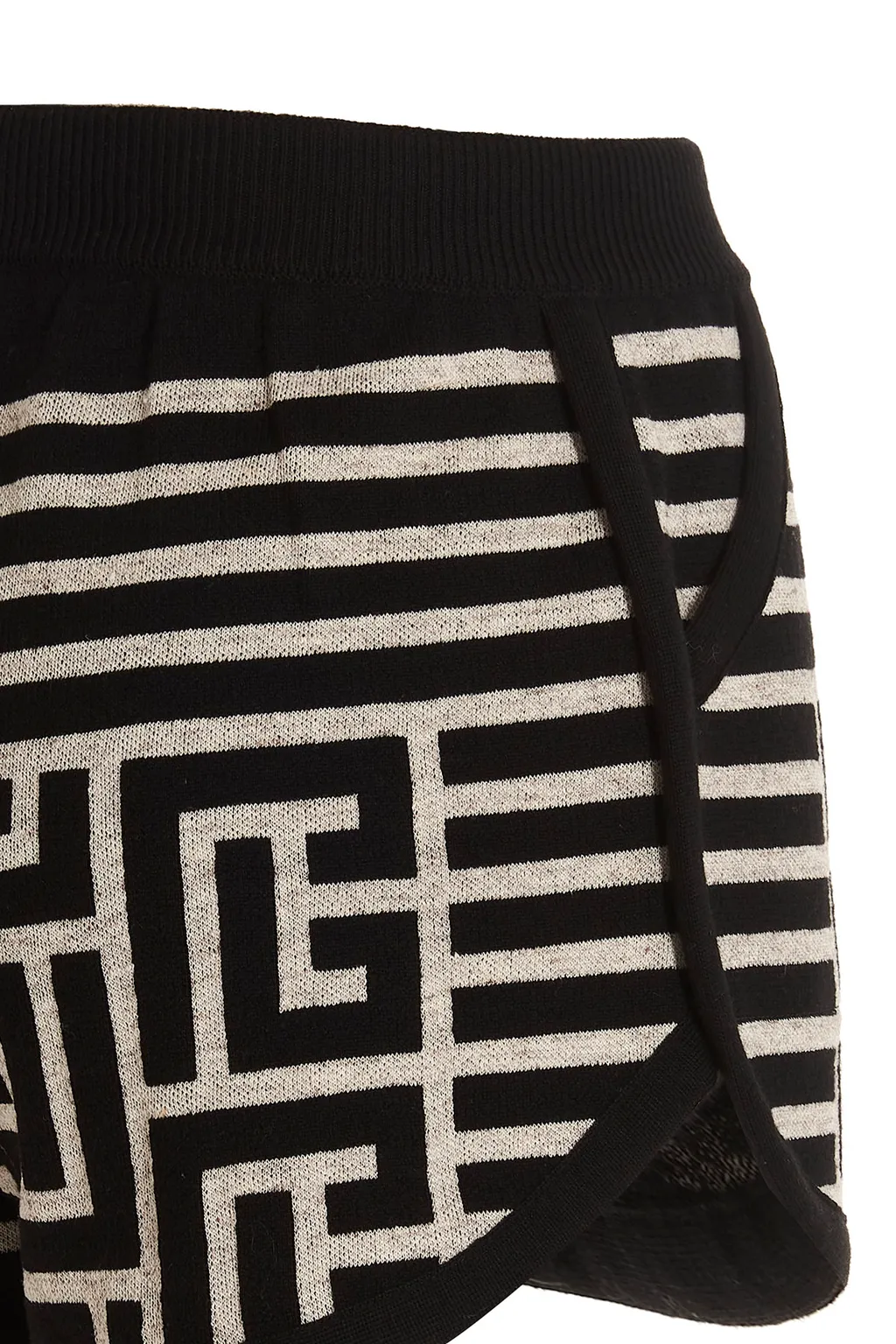 Monogram-Jacquard Wool Shorts