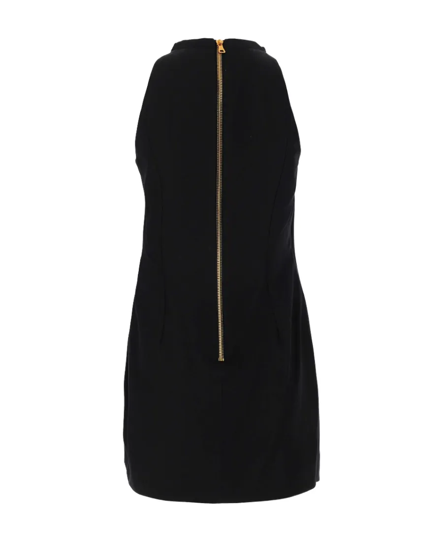 Halterneck Sleeveless Draped Mini Dress