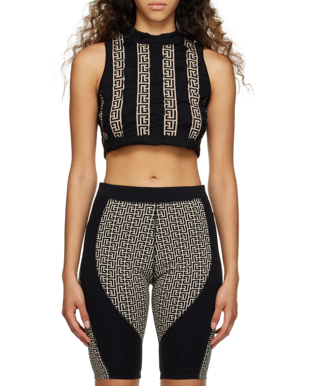 Monogram Motif Cropped Top