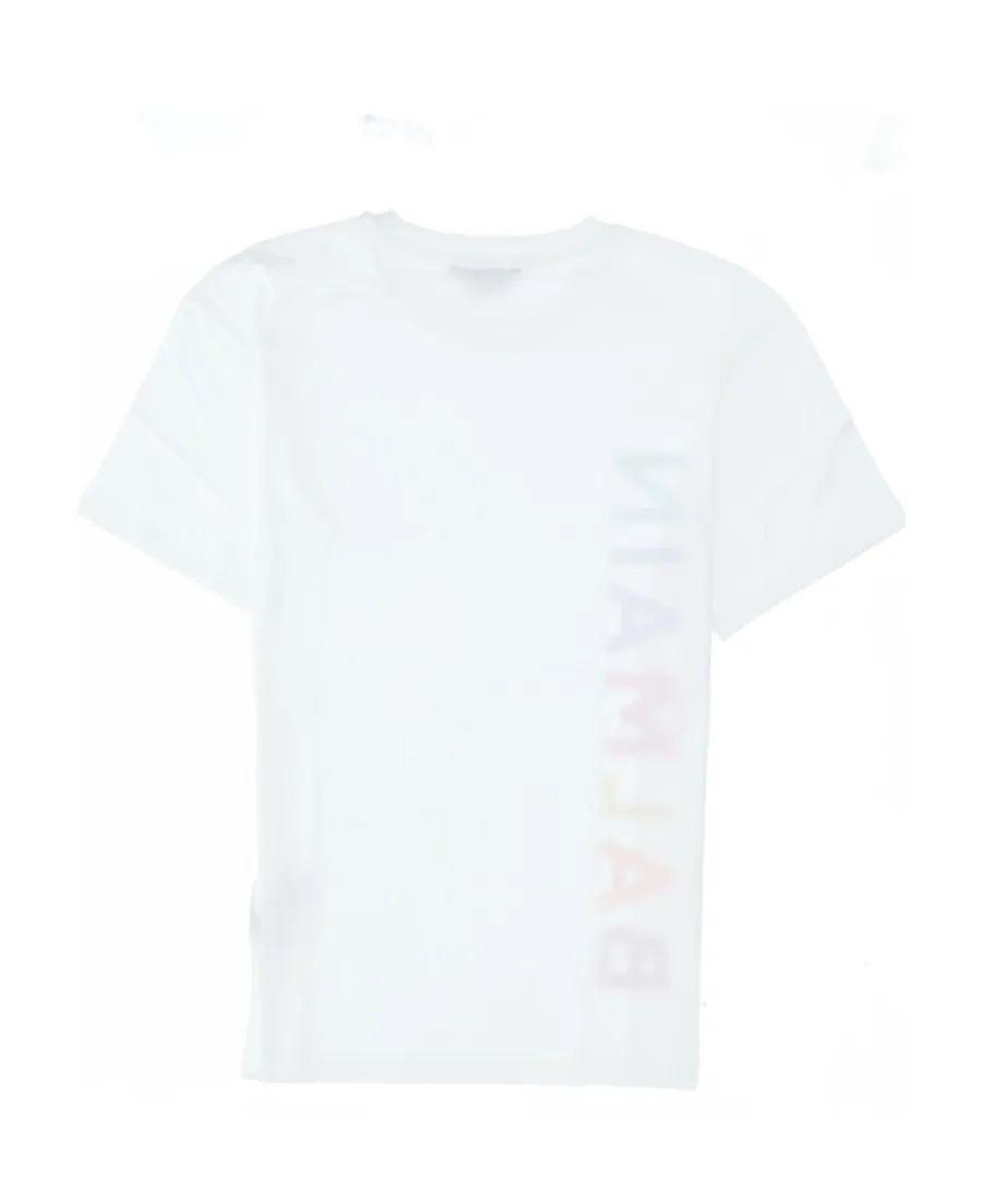 Cotton T-Shirt With Balmain Logo