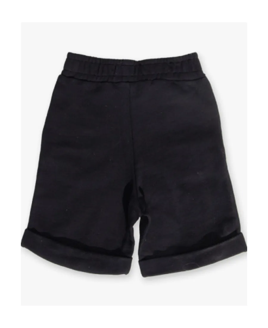 Logo Print Turn-Up Brim Shorts