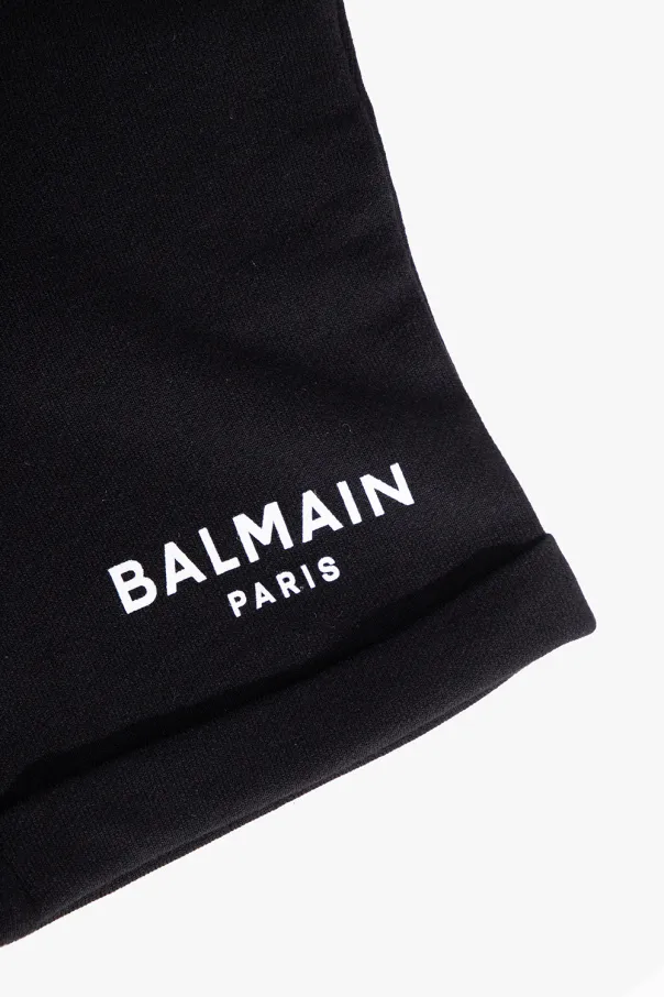 Logo Print Turn-Up Brim Shorts