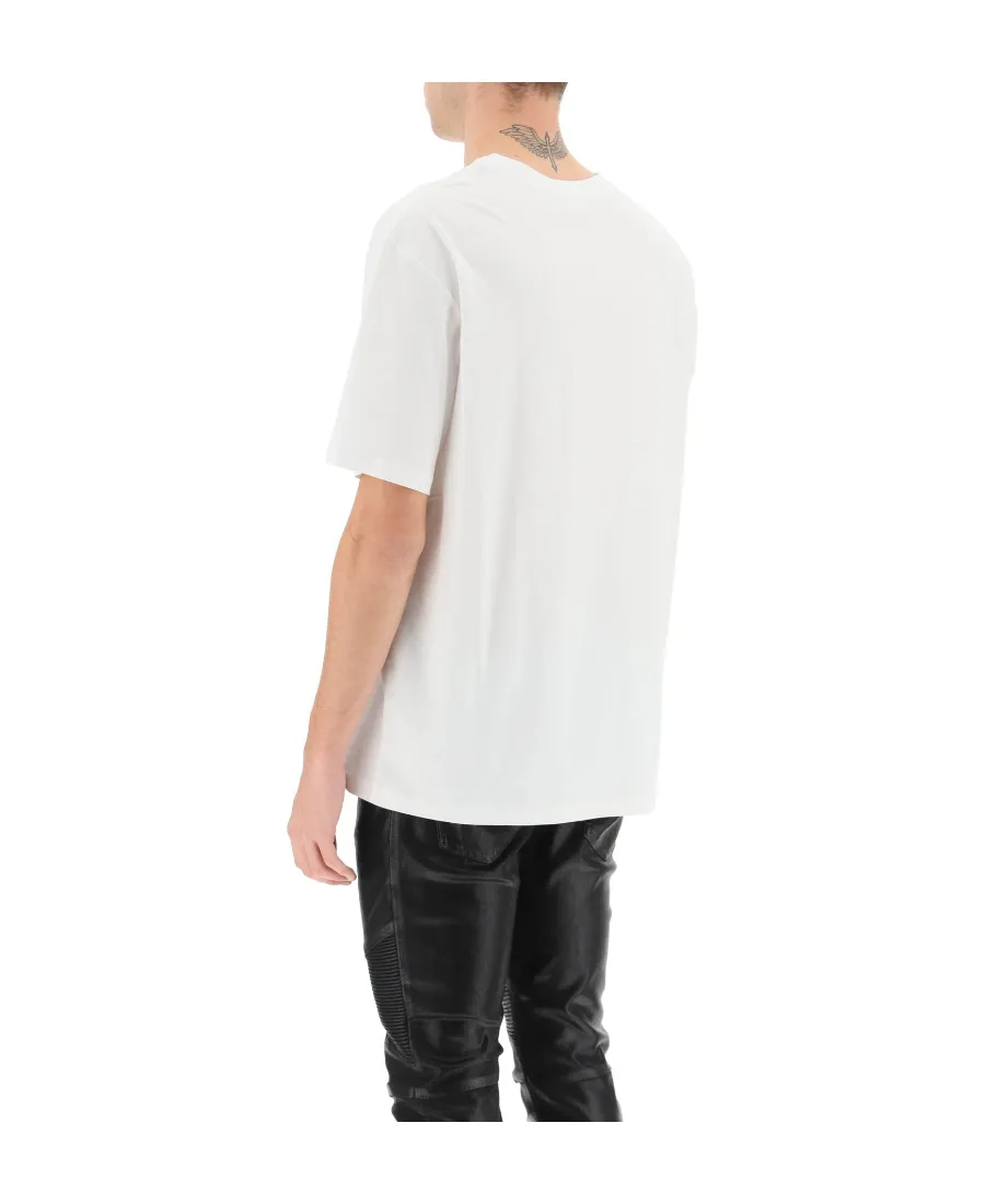 Metallic Coin Logo Printed Crewneck T-Shirt