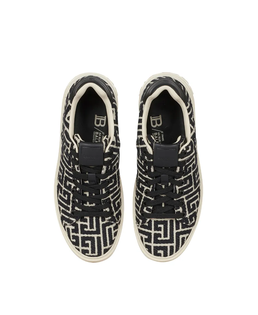 B-Court Monogram Lace-Up Sneakers