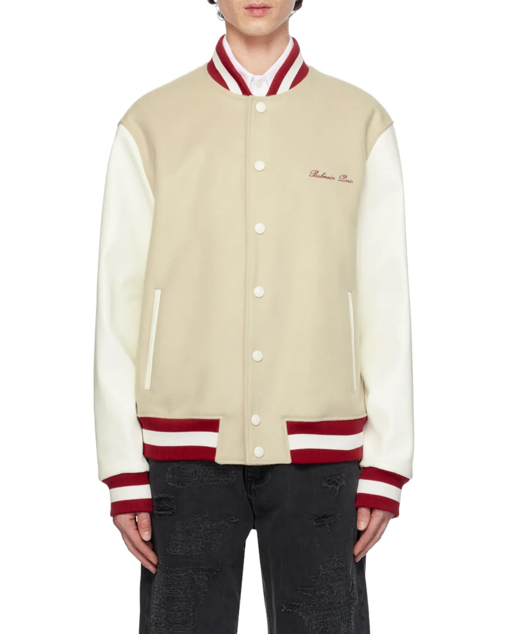 Logo Embroidered Varsity Jacket