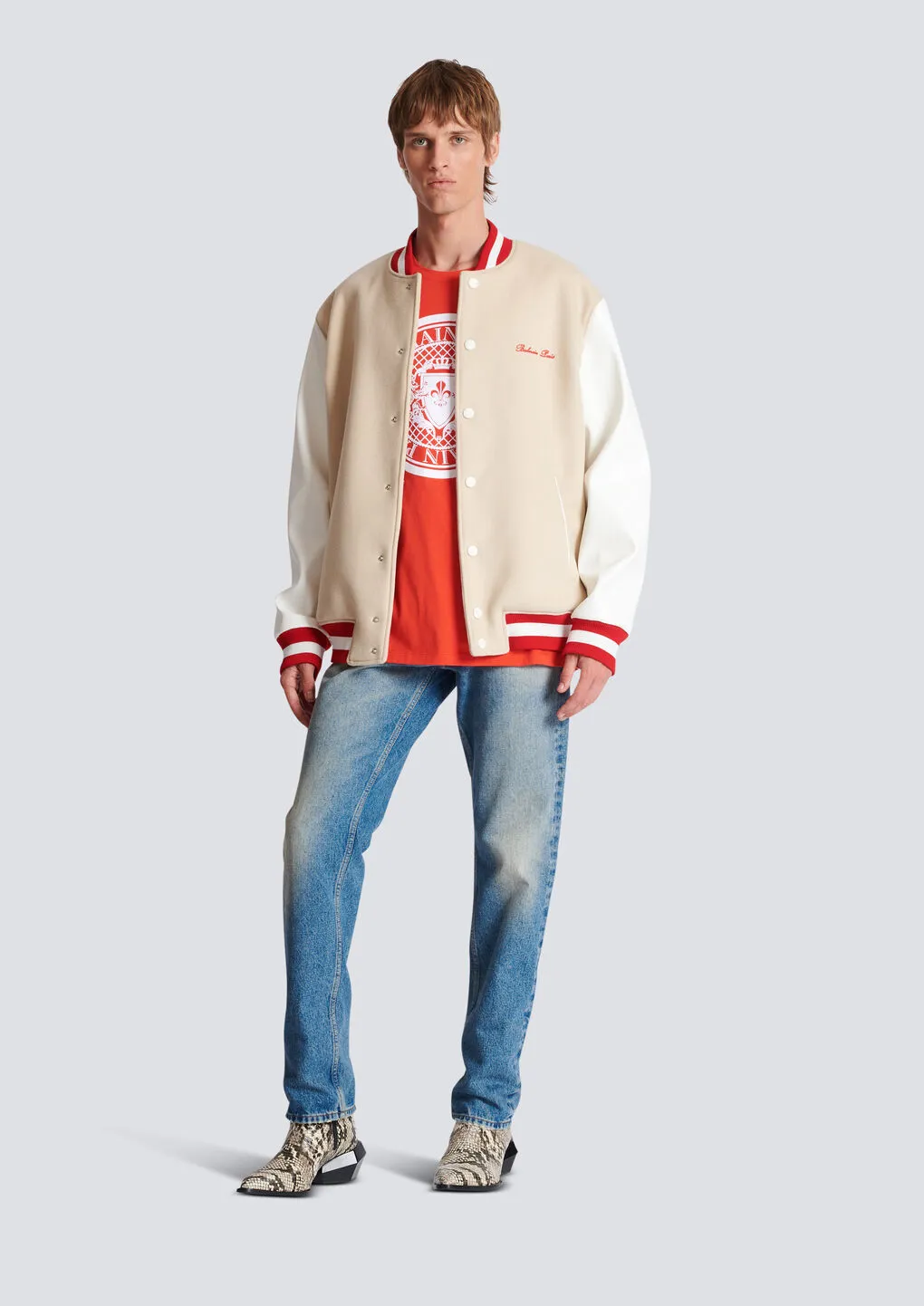 Logo Embroidered Varsity Jacket