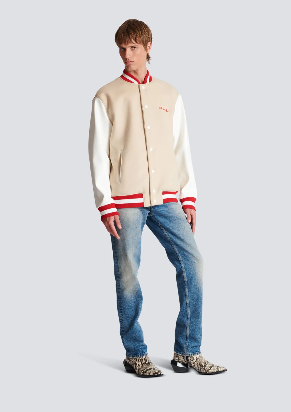 Logo Embroidered Varsity Jacket