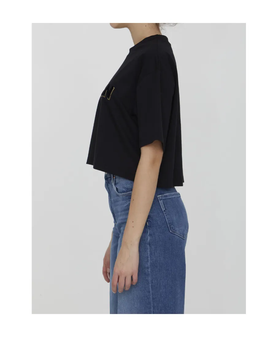 Logo-Print Cropped T-Shirt