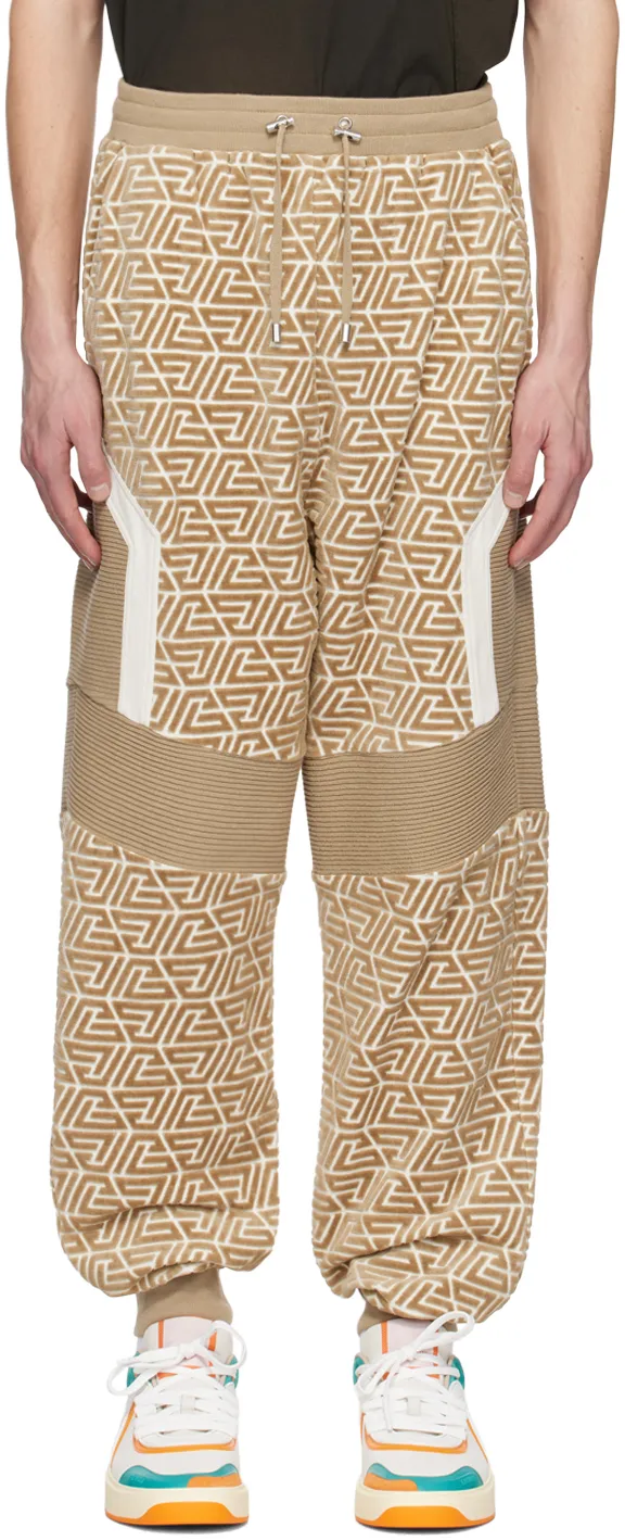 Jogging Bottoms With Printed Pyramid Monogram
