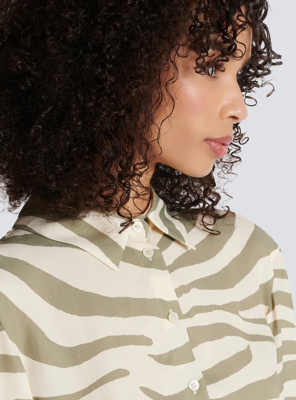 Animal Printed Cropped Shirt