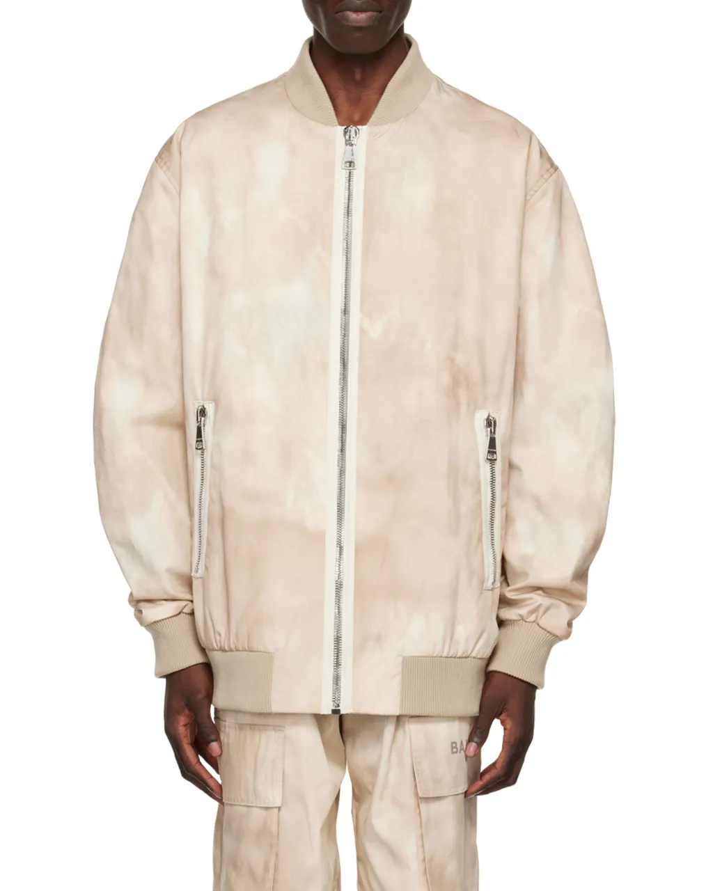 Desert Print Cotton Bomber Jacket