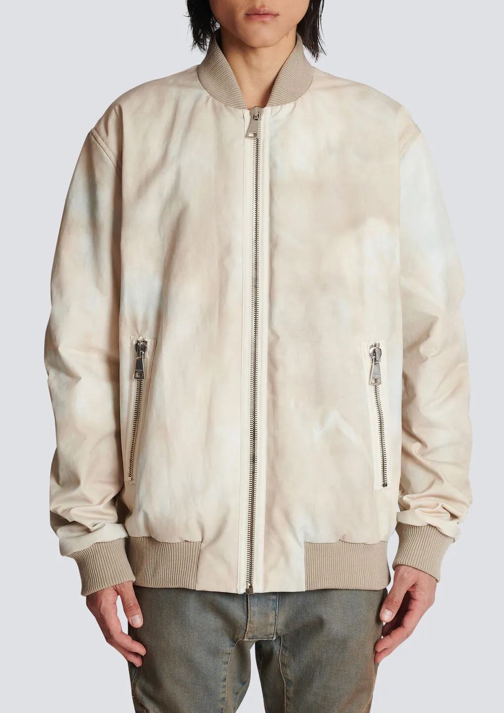 Desert Print Cotton Bomber Jacket