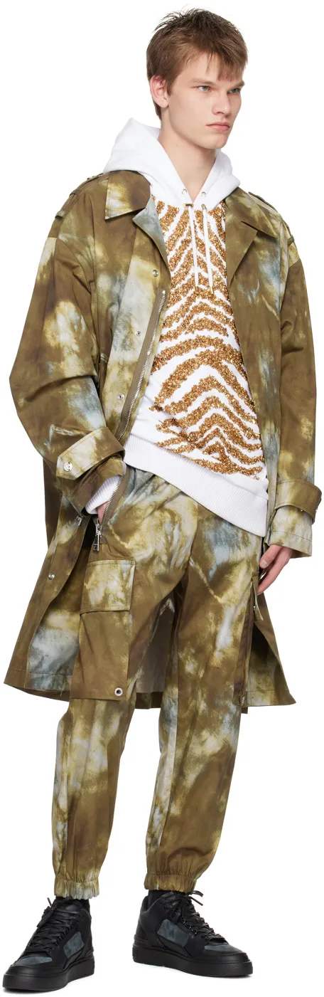Desert Print Cotton Cargo Trousers