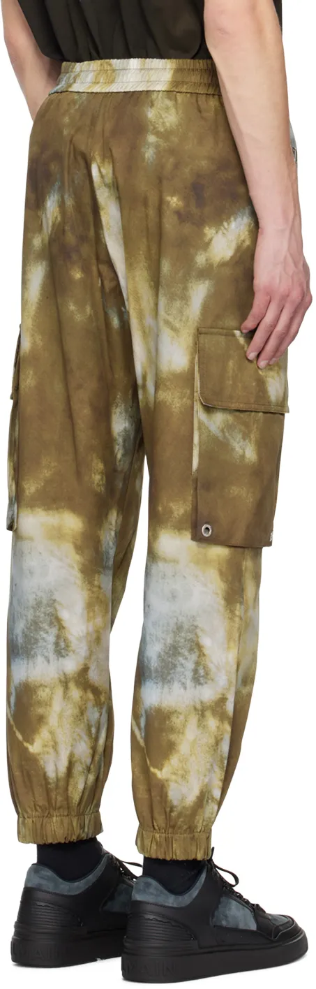 Desert Print Cotton Cargo Trousers