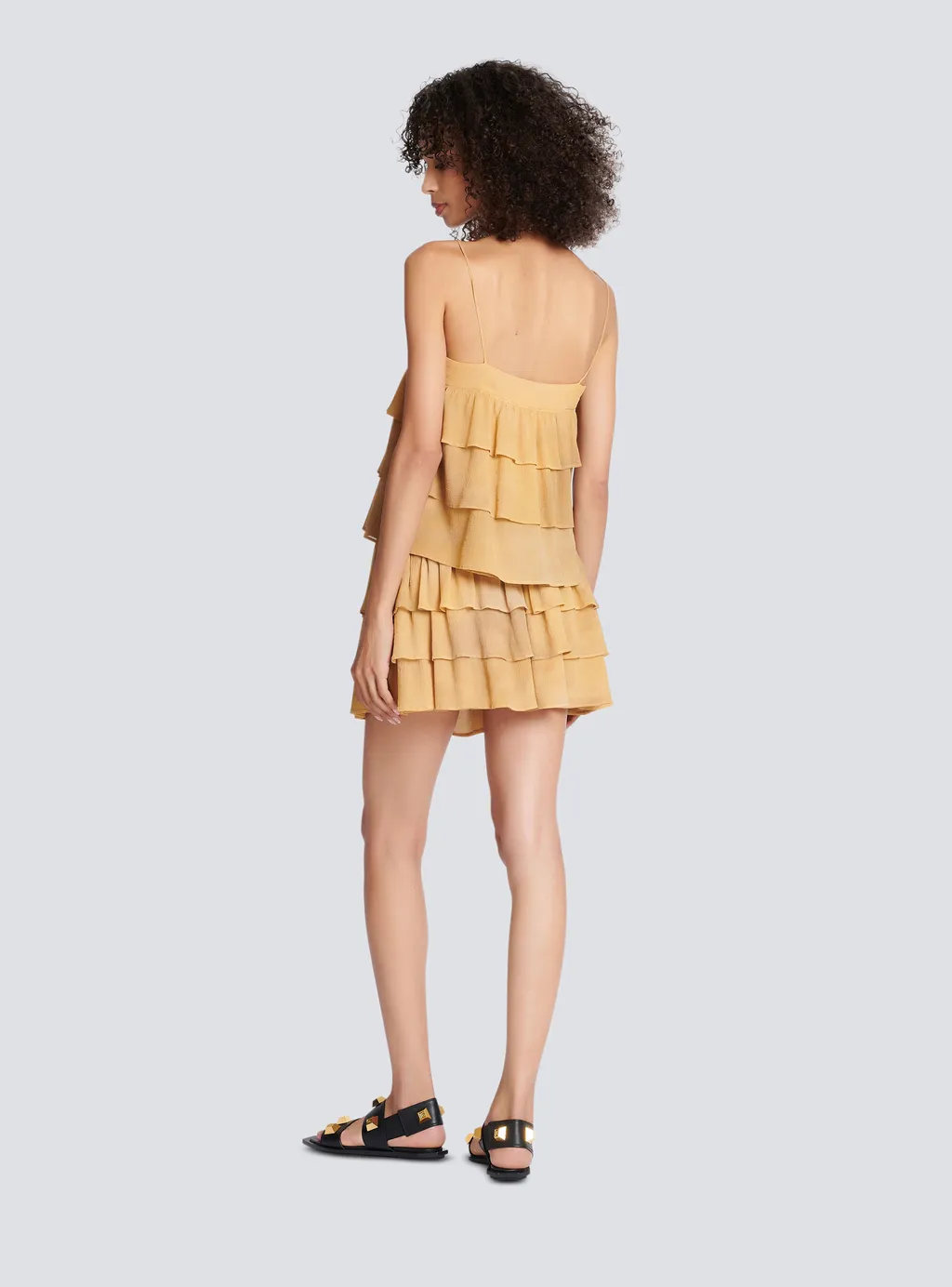 Strappy Ruffled Silk Top