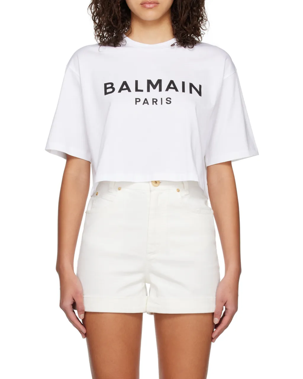 Logo Printed Cropped T-Shirt