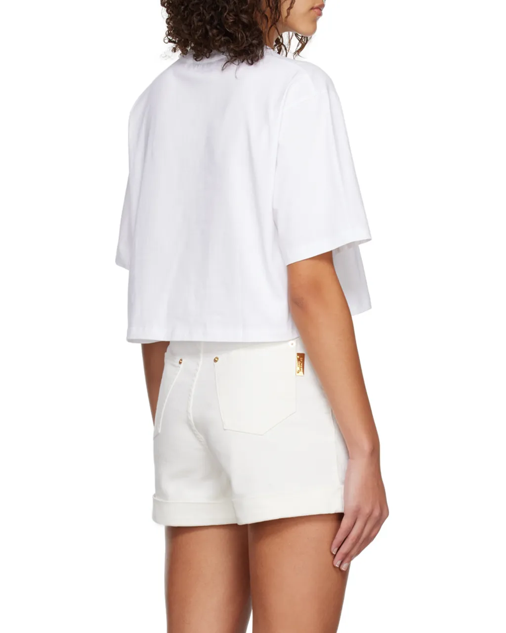 Logo Printed Cropped T-Shirt