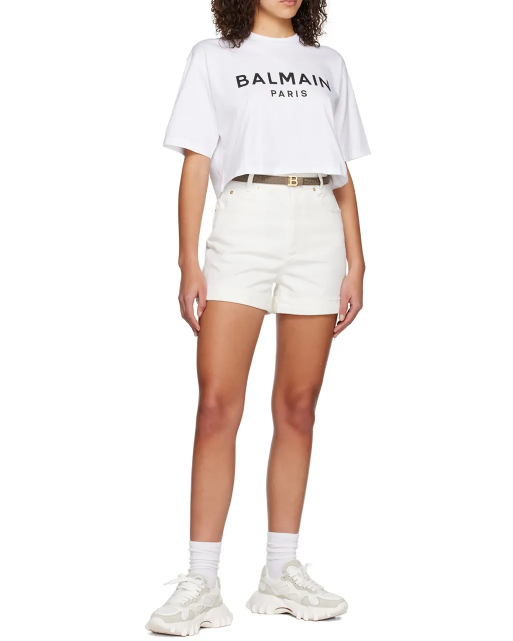 Logo Printed Cropped T-Shirt