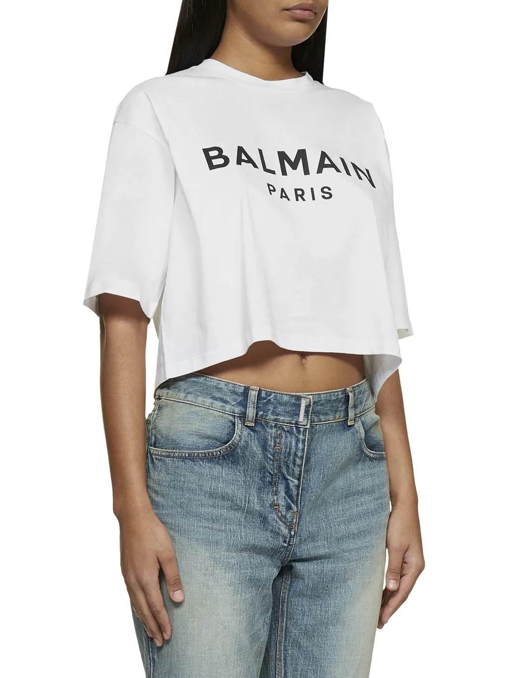 Logo Printed Cropped T-Shirt
