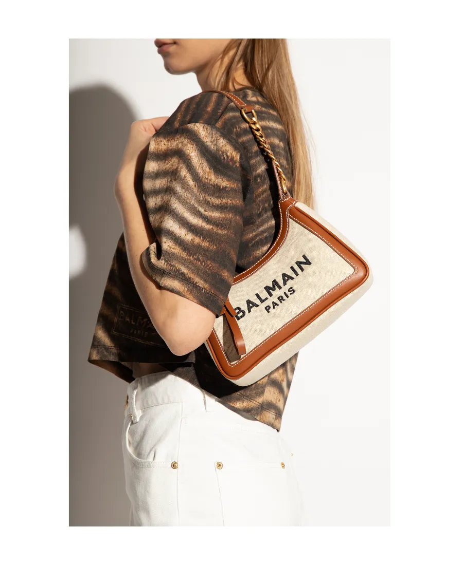 B-Army Canvas Bag With Leather Inserts