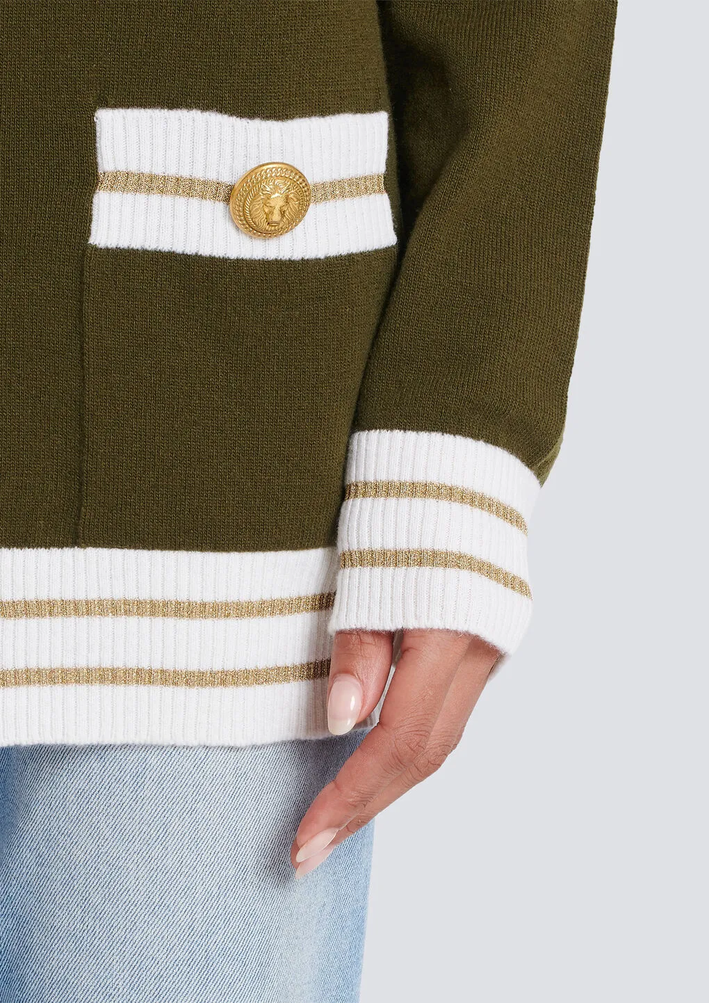 Cashmere Cardigan With Balmain Logo