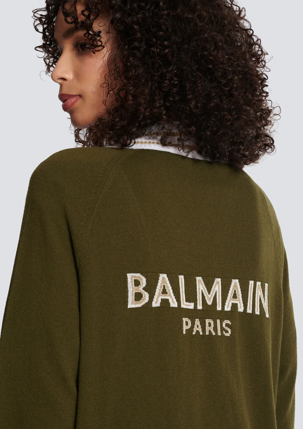 Cashmere Cardigan With Balmain Logo