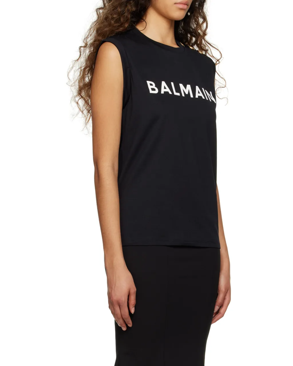 Logo Printed Sleeveless Top
