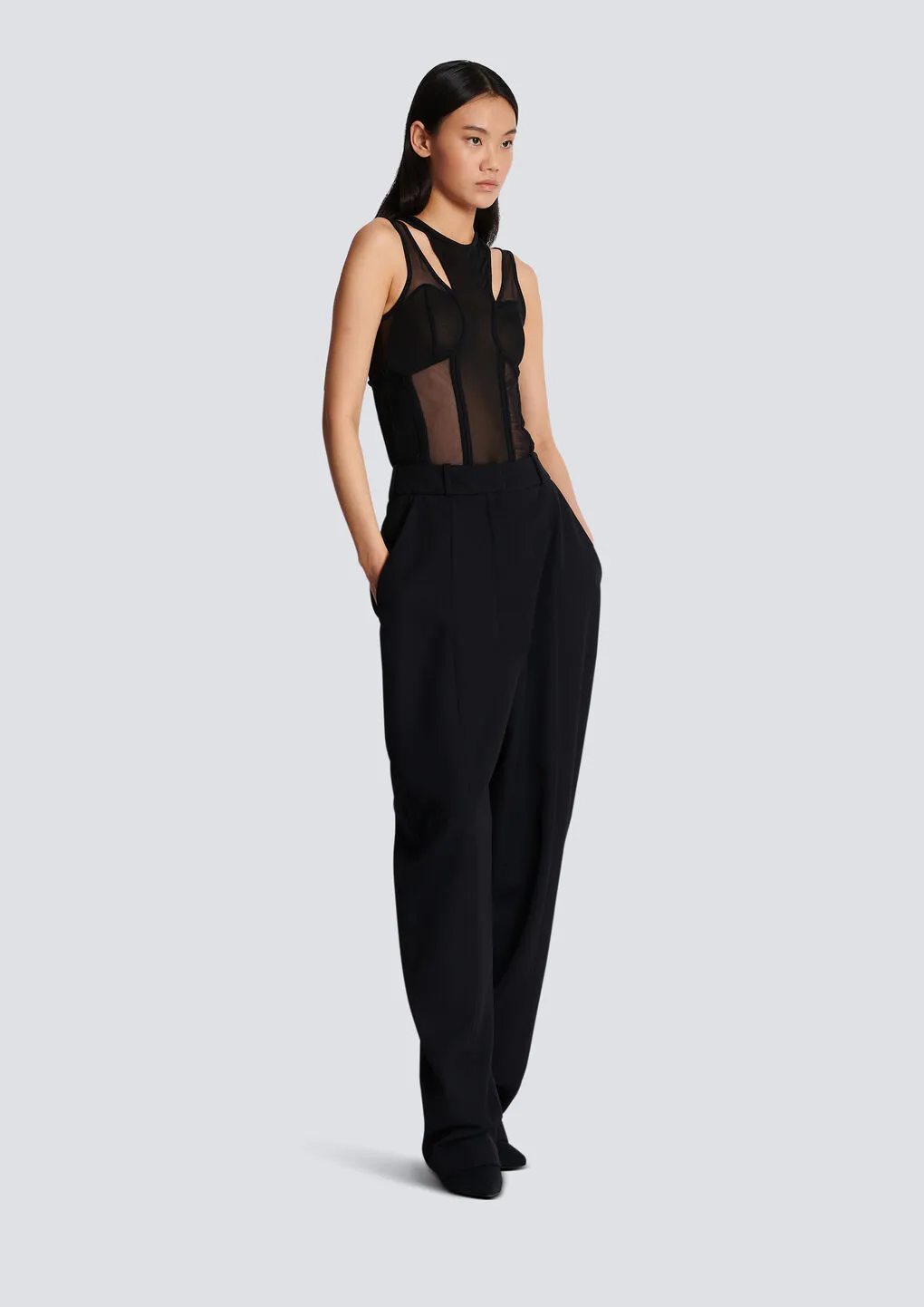 Cut-Out Tulle Body