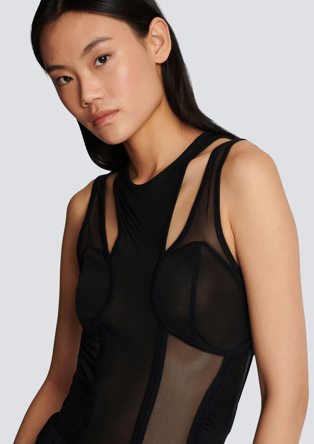 Cut-Out Tulle Body