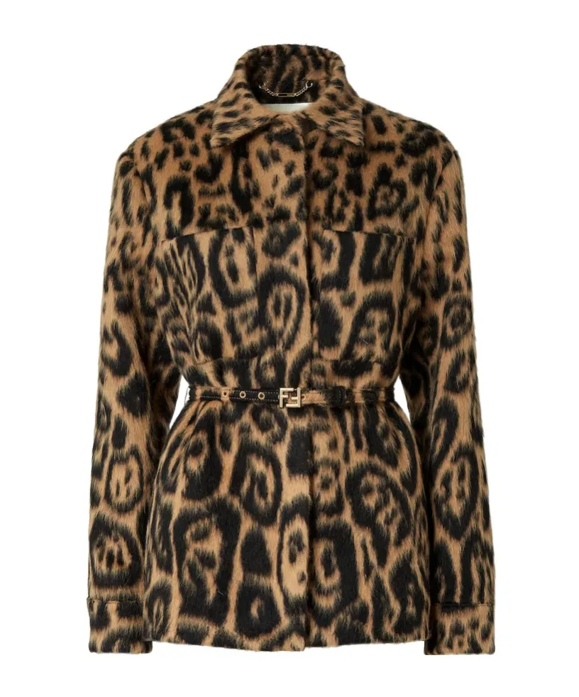 Leopard Printed Belted Go-To Jacket