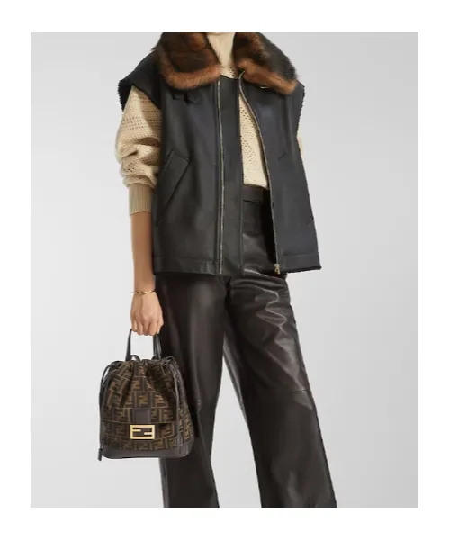 Ff Buckle Shearling Gilet