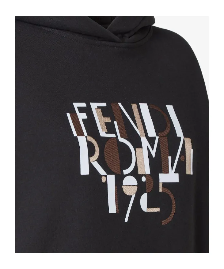 Roma Logo Printed Hoodie