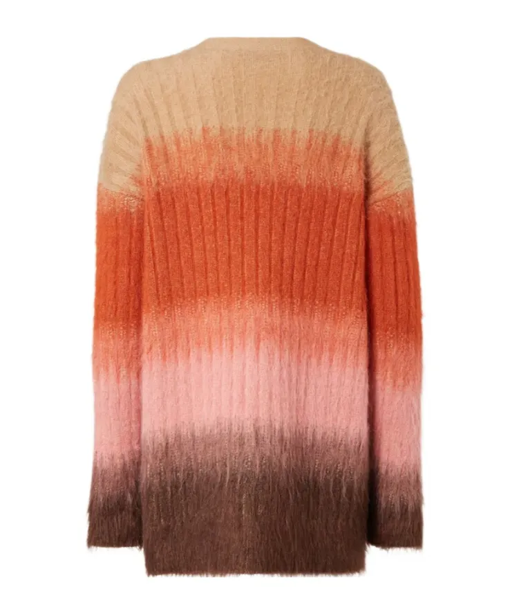 Oversized Long-Sleeve V-Neck Cardigan