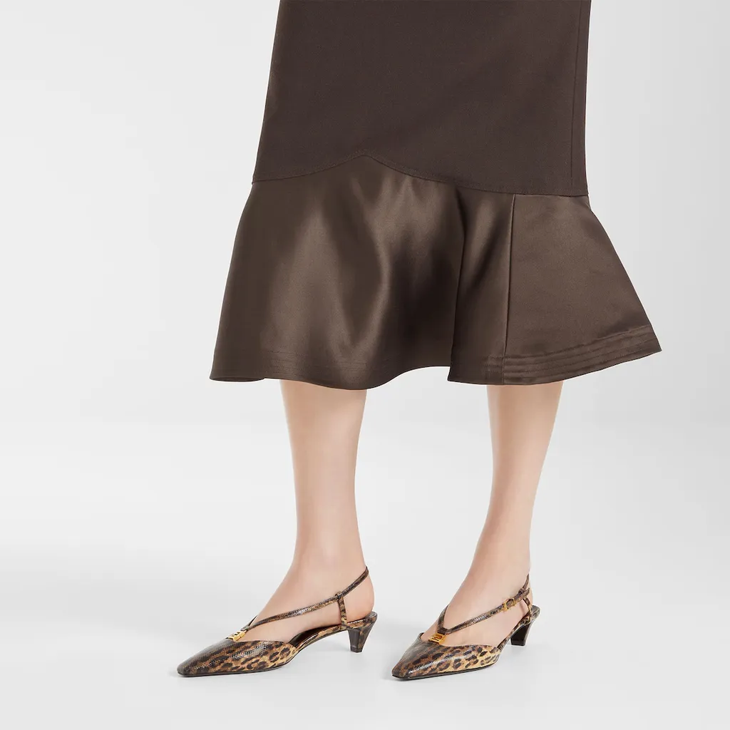 40Mm Animal-Print Slingback Pumps