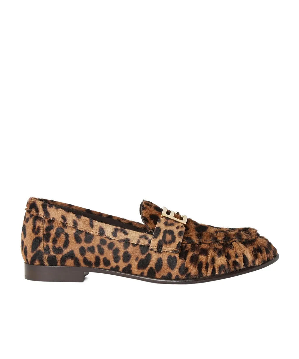Baguette Leopard Printed Loafers