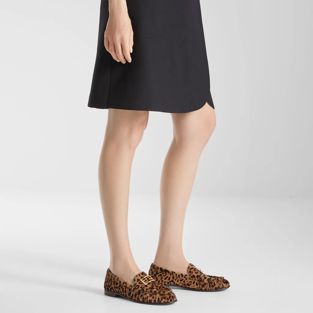 Baguette Leopard Printed Loafers