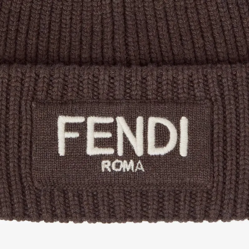 Logo Embroidered Pompom Detail Beanie