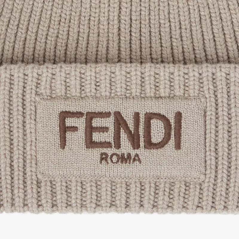 Logo Embroidered Pompom Detail Beanie