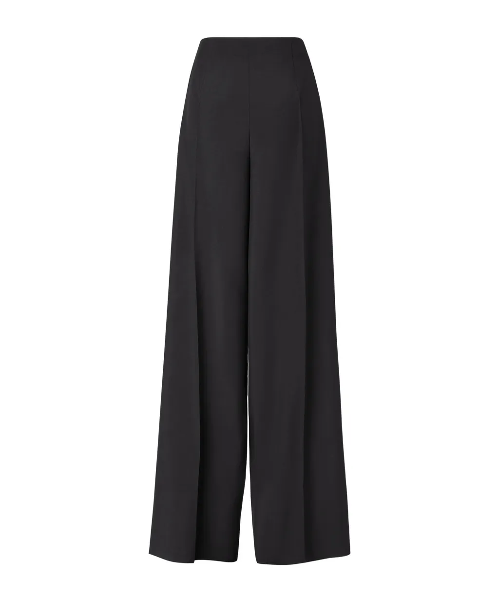Pleated Wide-Leg Trousers