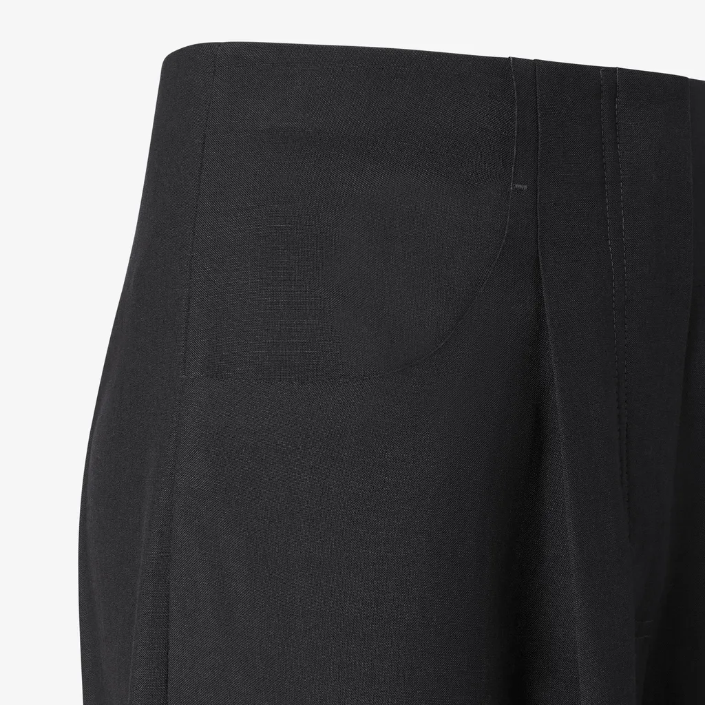 Pleated Wide-Leg Trousers