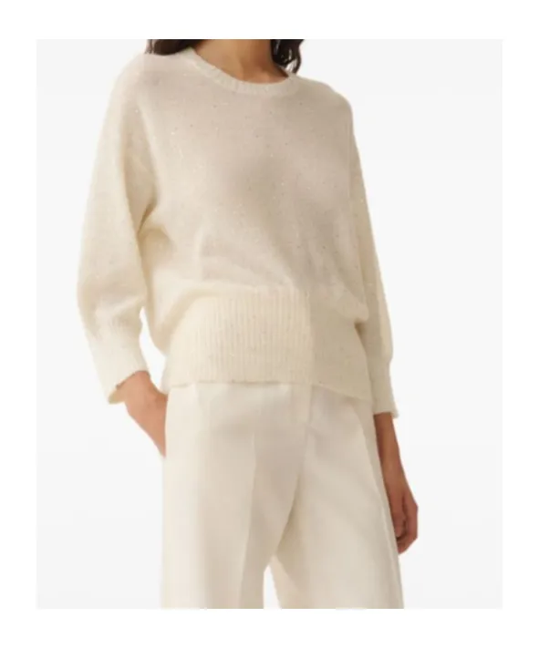 Sequin Crewneck 3/4 Sleeved Jumper