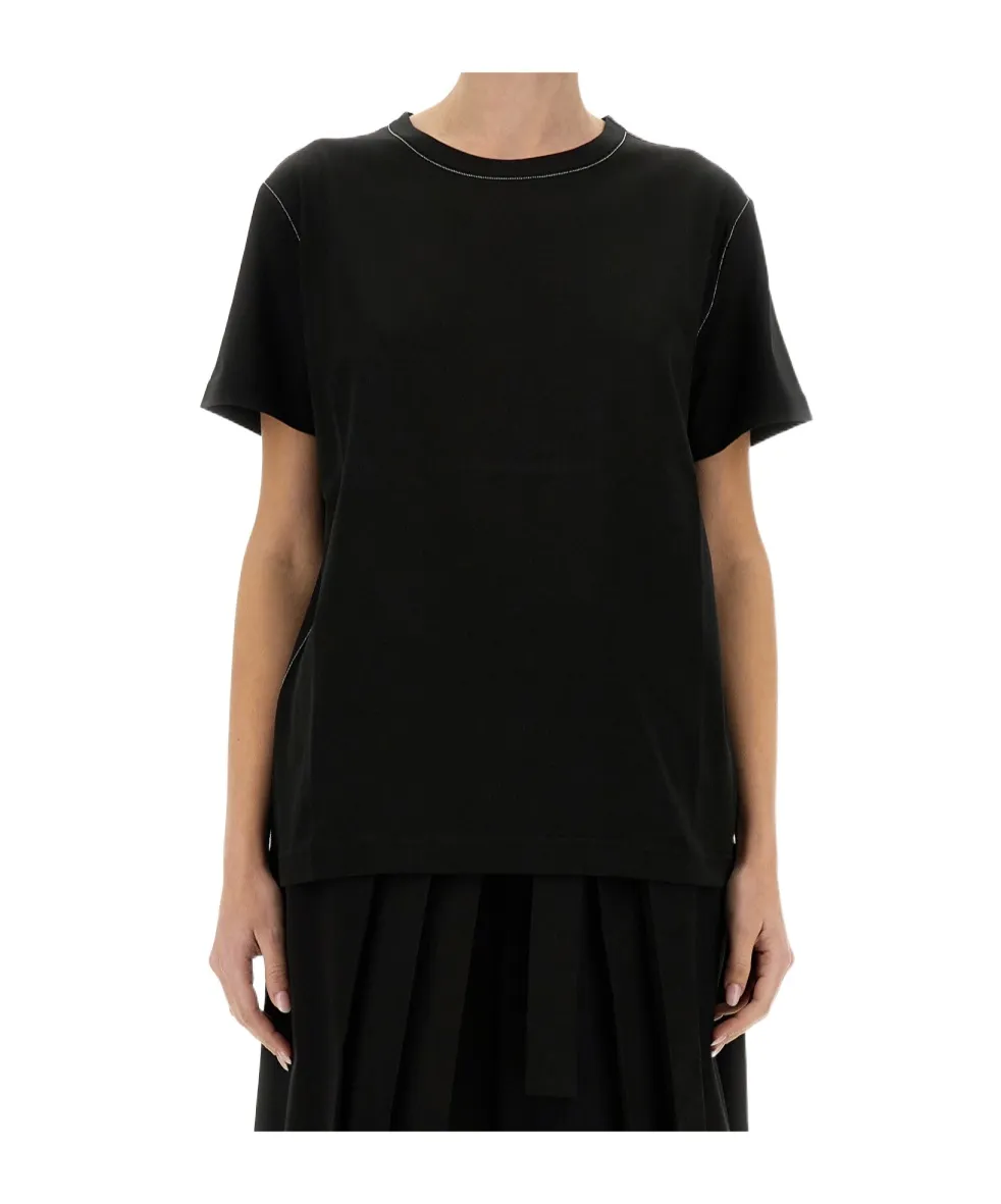 Filo Diamante Detailed Short Sleeved Basic T-Shirt