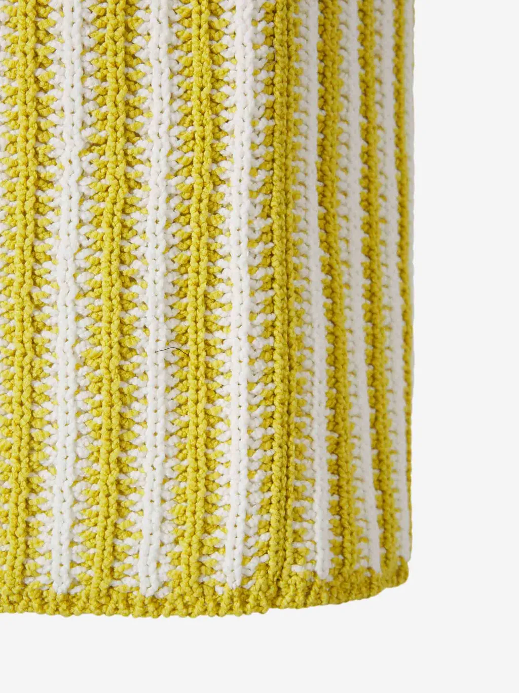 Striped Knitted Drawstring Midi Skirt