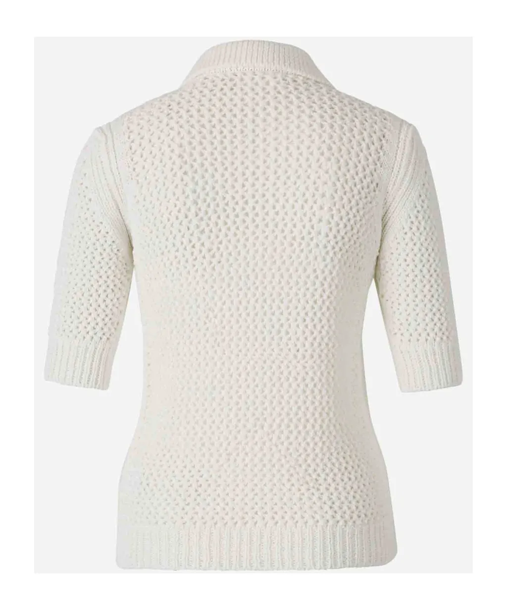 Short-Sleeved Knitted Polo Shirt