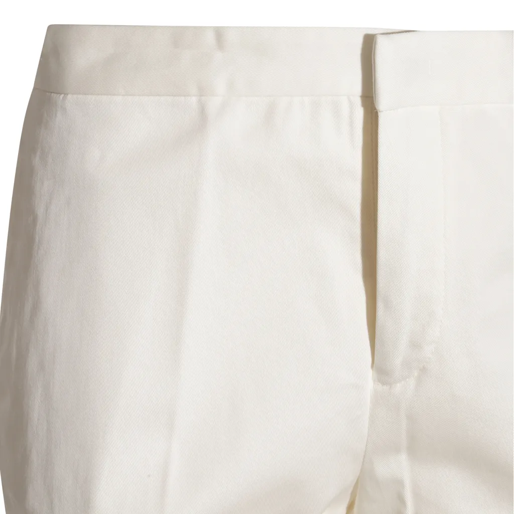 Gabardine Straight-Leg Trousers