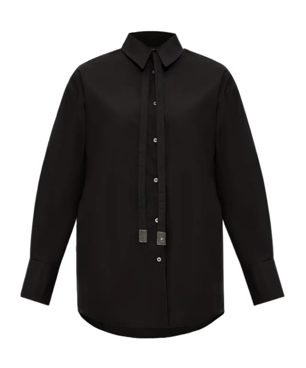 Long Sleeved Tied-Fasten Shirt