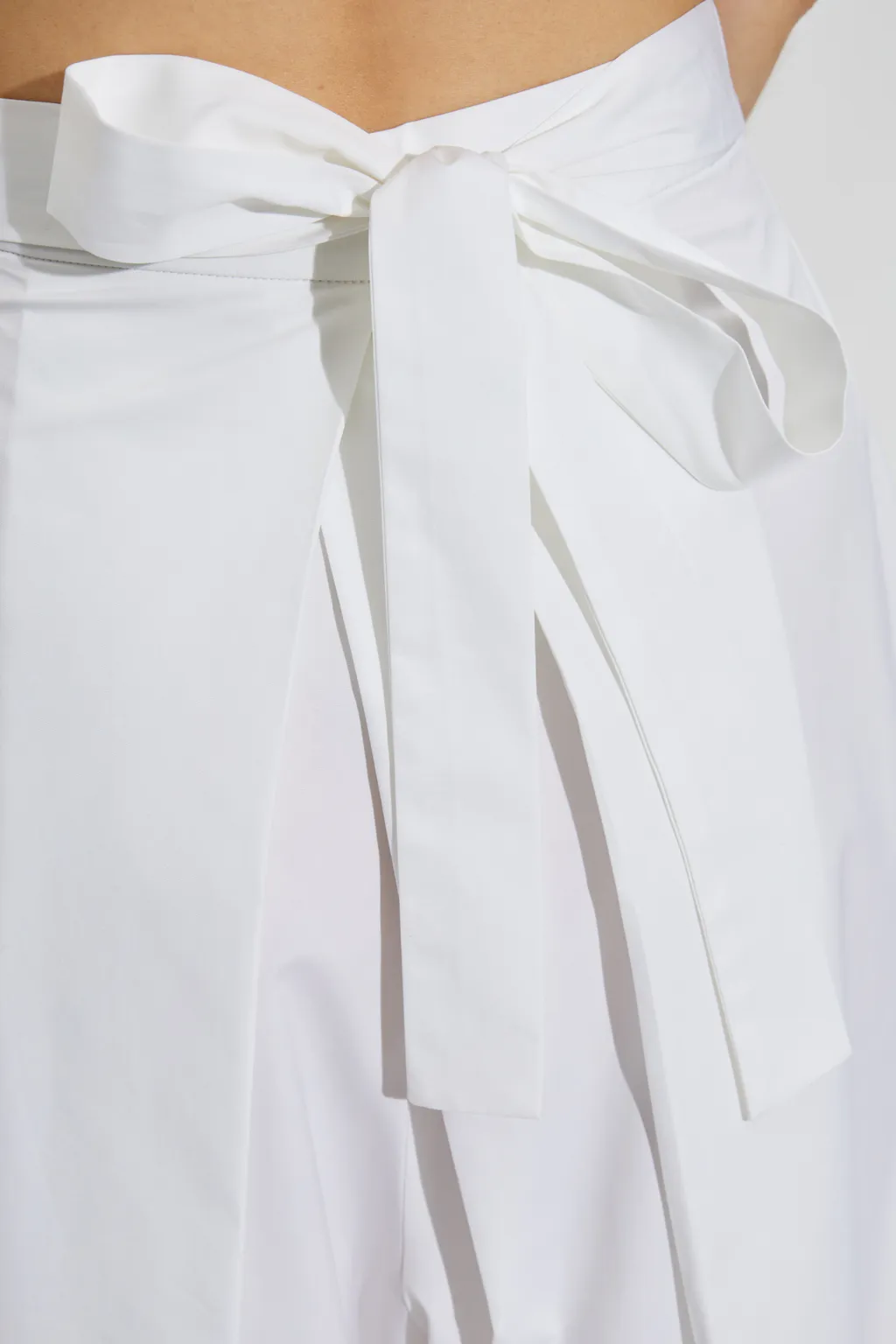 Pleated Tied-Waist Trousers