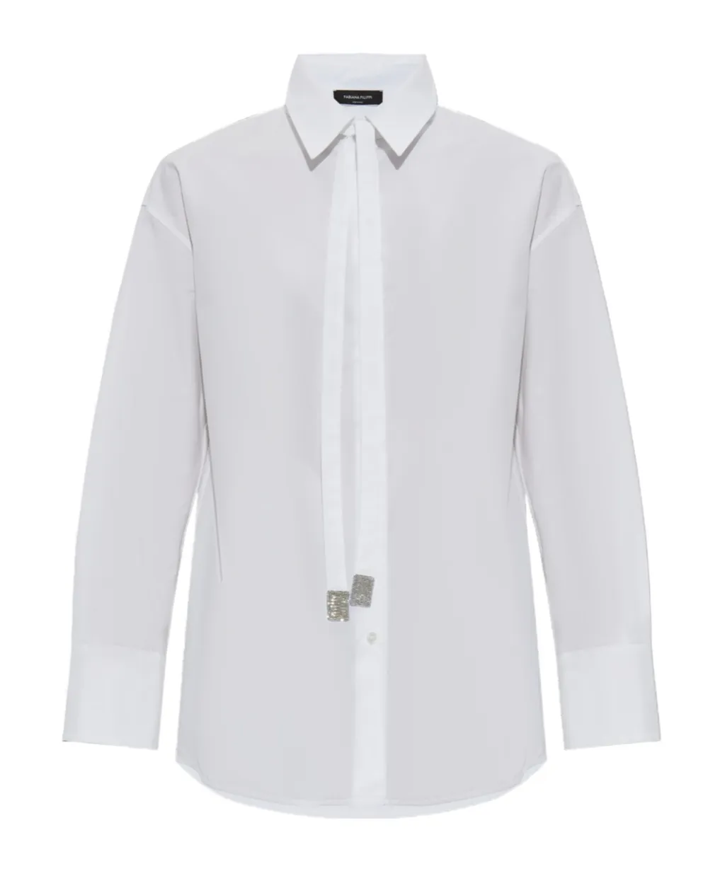 Long Sleeved Tied-Fasten Shirt