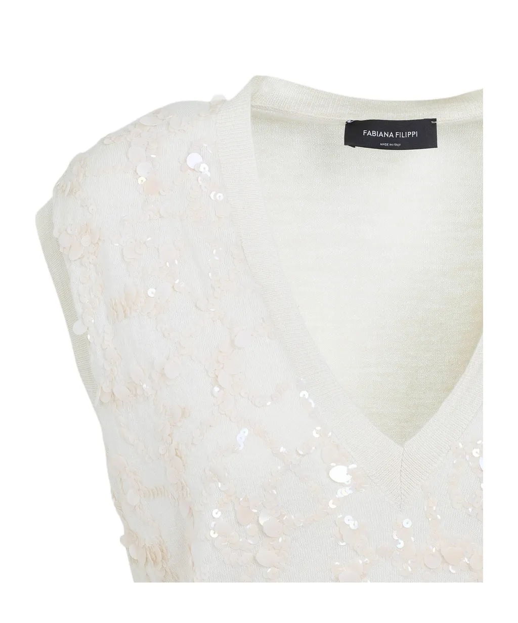 V-Neck Knitted Vest