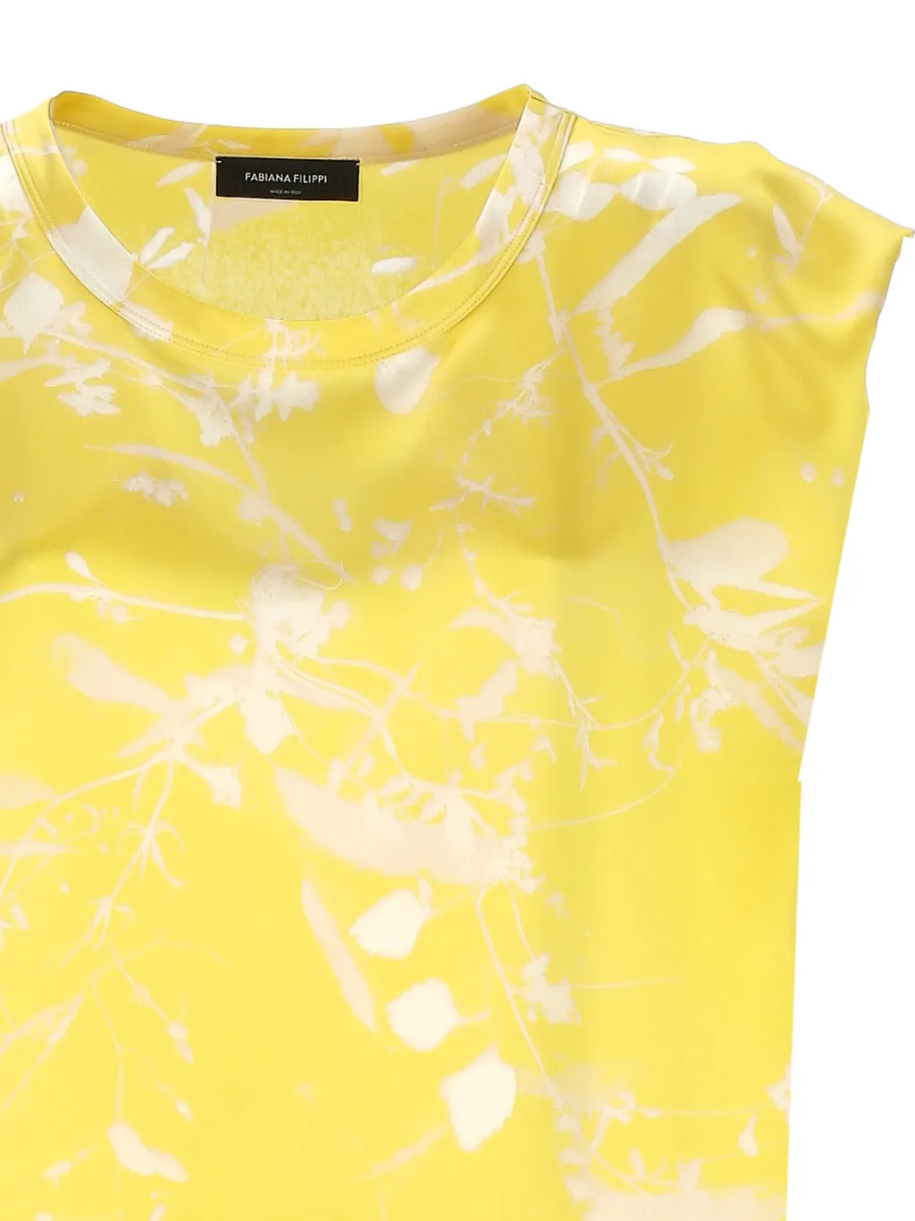Graphic Printed Sleeveless Satin Top